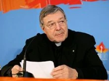 Cardinal George Pell, Archbishop of Sydney at a World Youth Day Press Conference in Sydney